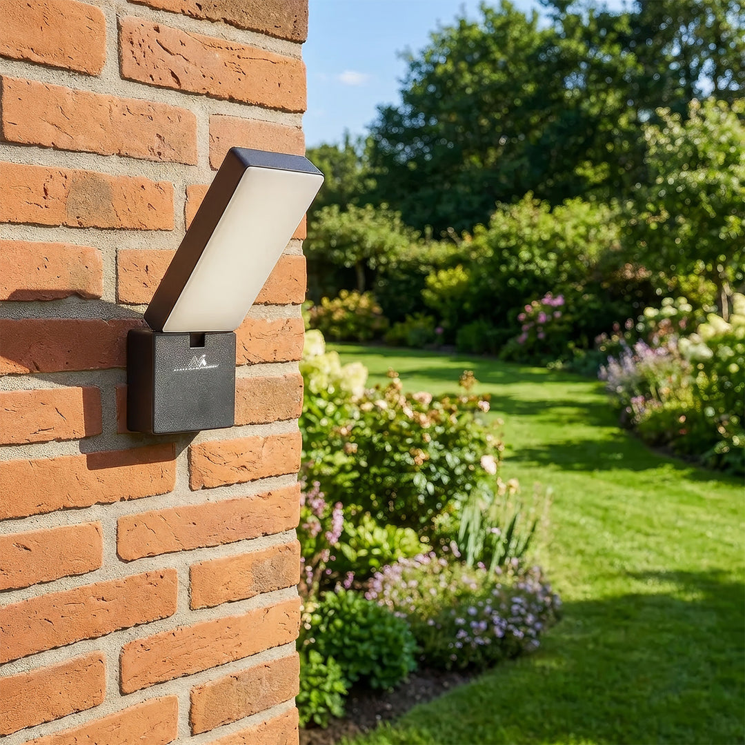 Maclean MCE514 GR Grey Outdoor LED Lamp Garden Porch Patio 10W 700lm IP65 Neutral White 4000K Weatherproof Outdoor Tilting Rotating Adjustable Angle