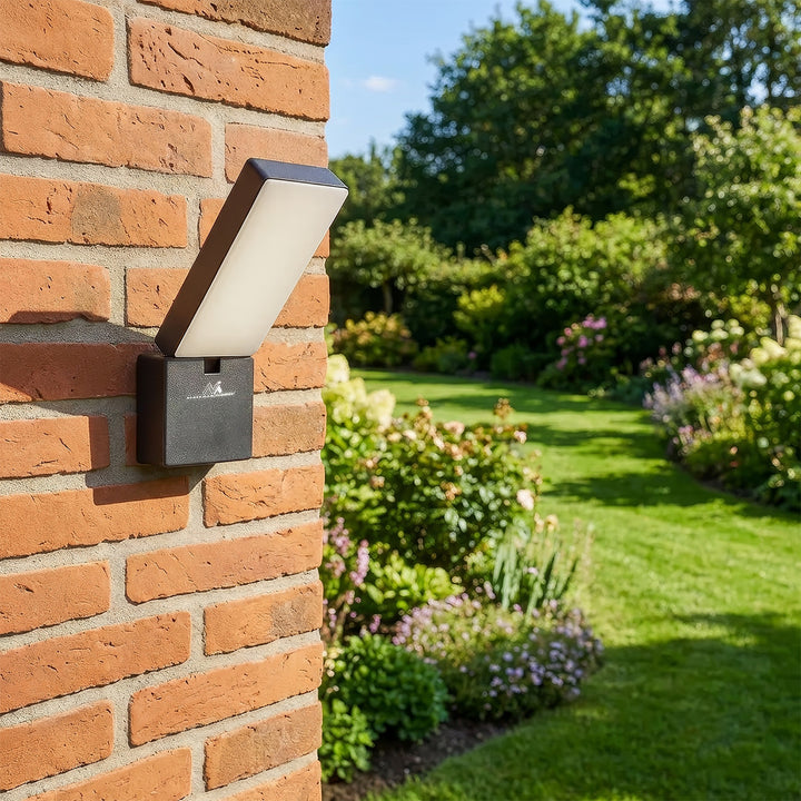 Maclean MCE514 GR Grey Outdoor LED Lamp Garden Porch Patio 10W 700lm IP65 Neutral White 4000K Weatherproof Outdoor Tilting Rotating Adjustable Angle