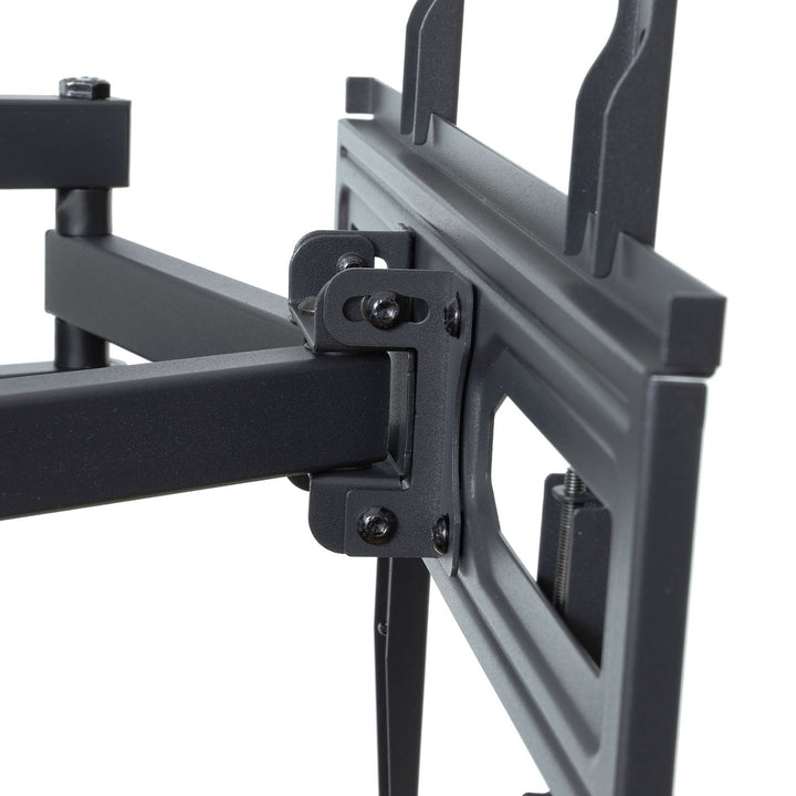 Gléas teilifíse ART do scáileáin 32-70 orlach, ag tacú le suas le 40kg, i bailchríoch dubh snasta le comhoiriúnacht VESA 400x400, samhail AR-89.