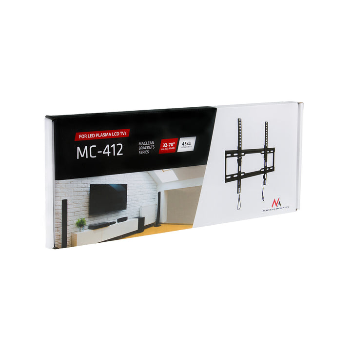 Maclean TV MC-412 Wall Mount Bracket 32"-70" VESA 400x400 45kg Tilting Universal Adjustable Spirit Level Mounting Accessories