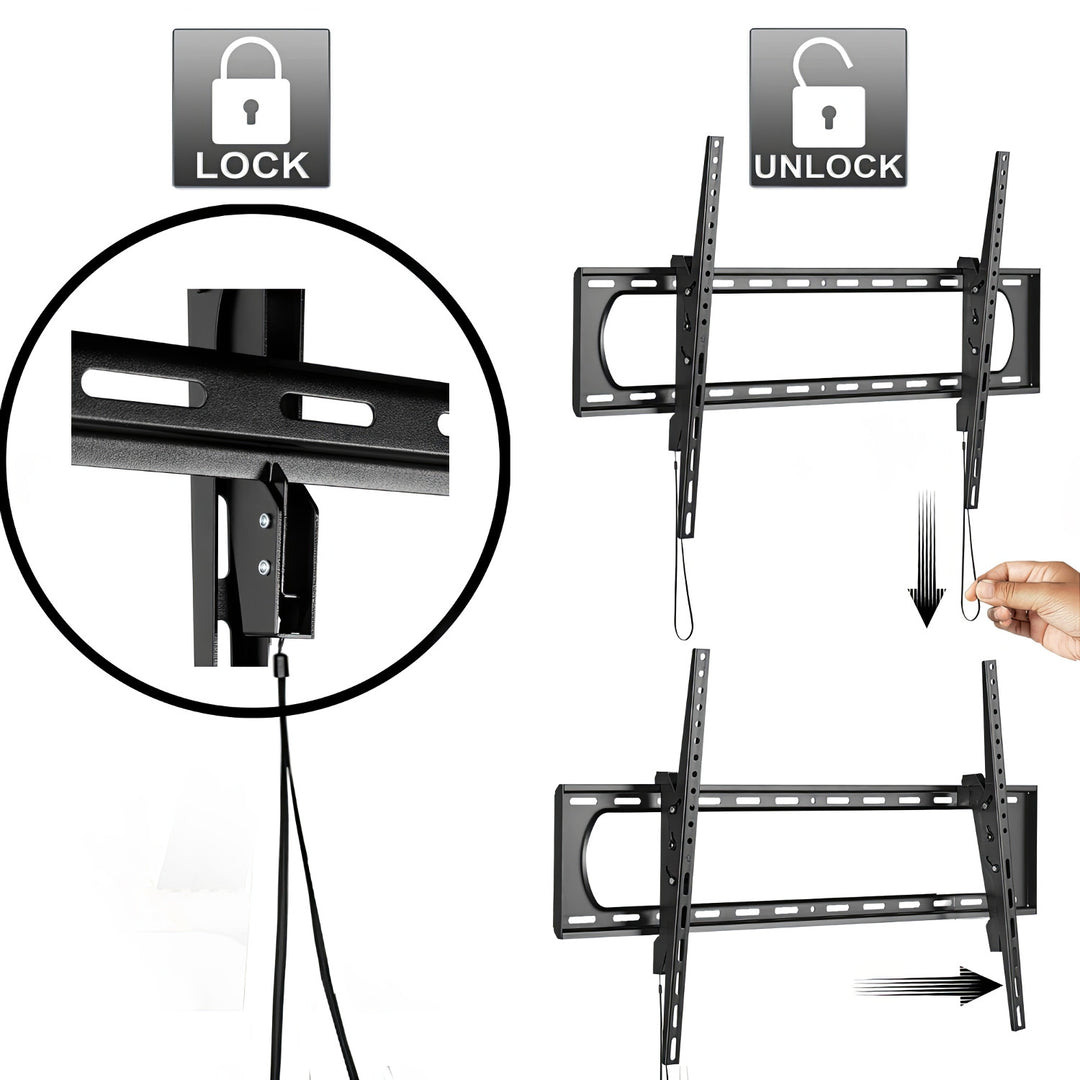 Maclean TV MC-413 Wall Mount Bracket 32"-80" VESA 600x400 45kg Tilting Universal Adjustable Spirit Level Mounting Accessories