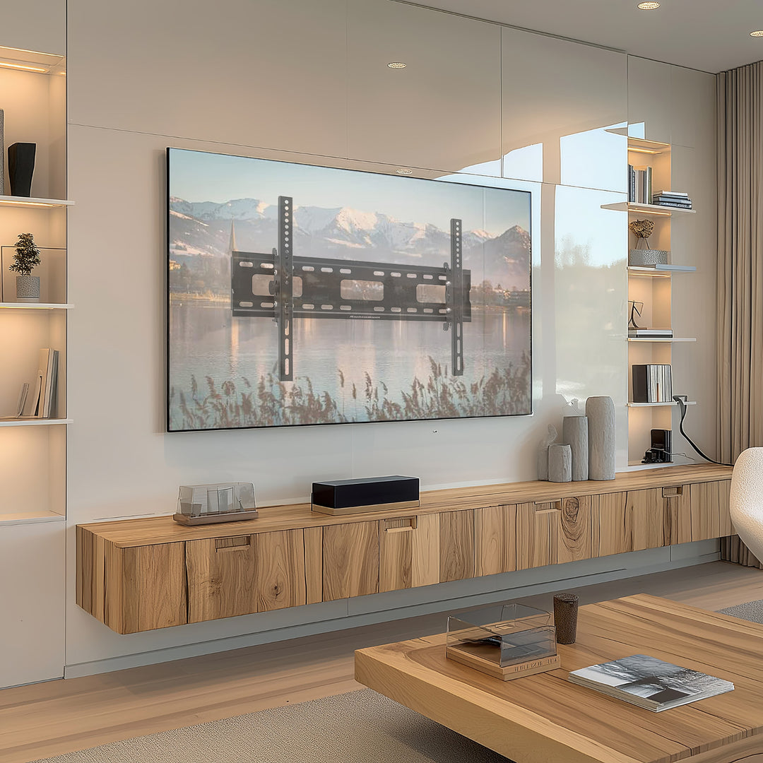 Maclean TV MC-421 Wall Mount Bracket 32"-90" VESA 600x400 80kg Tilting Universal Adjustable Spirit Level Accessories Flat Slim