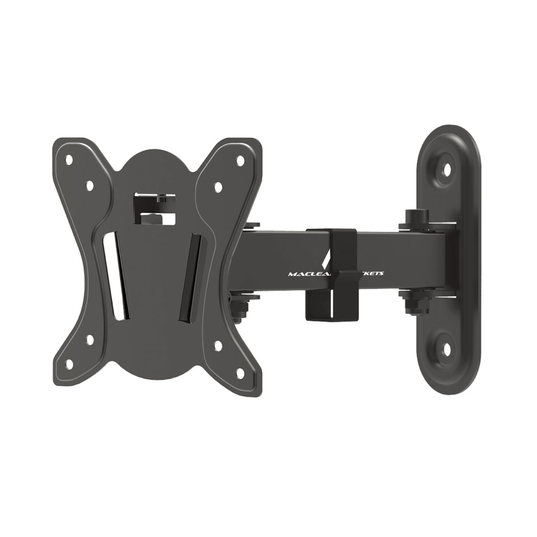 Maclean MC-416 TV Monitor Wall Mount 13"-32" 30kg Tilt Rotate max. VESA 100x100 Black Powder Coating LED OLED LCD Universal Bracket Holder