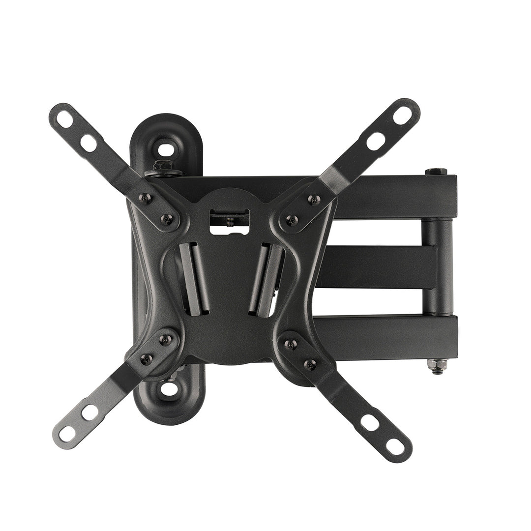 Maclean MC-418 TV Monitor Full Motion Wall Mount 23"-43" 30kg max VESA 200x200 Black Tilting Rotating Adjustable Wall Distance Holder Bracket Sturdy Powder Coating