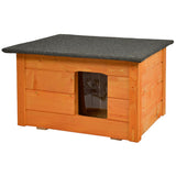 Dog Kennel Insulated Spruce Wood Waterproof Pet House Impregnated Outdoor Box Roof Opening Lifting