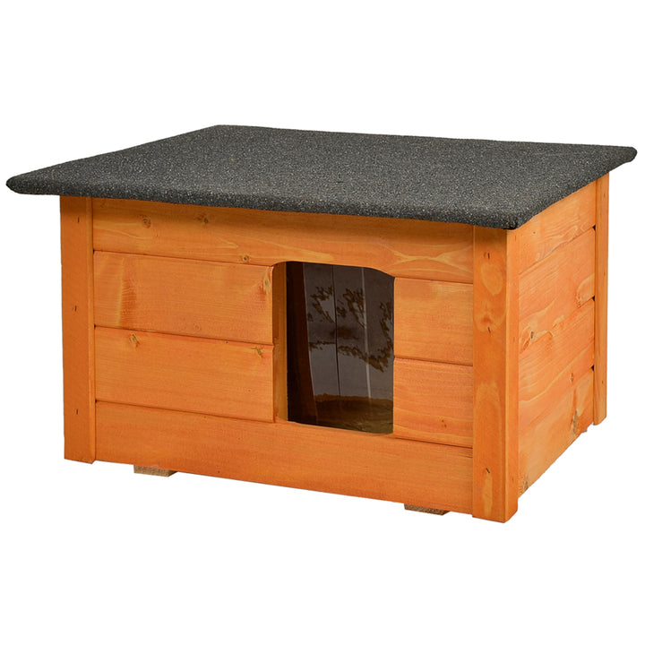 Dog Kennel Insulated Spruce Wood Waterproof Pet House Impregnated Outdoor Box Roof Opening Lifting