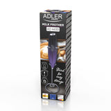 Adler milk frother, with stand, purple and black, AD 4499