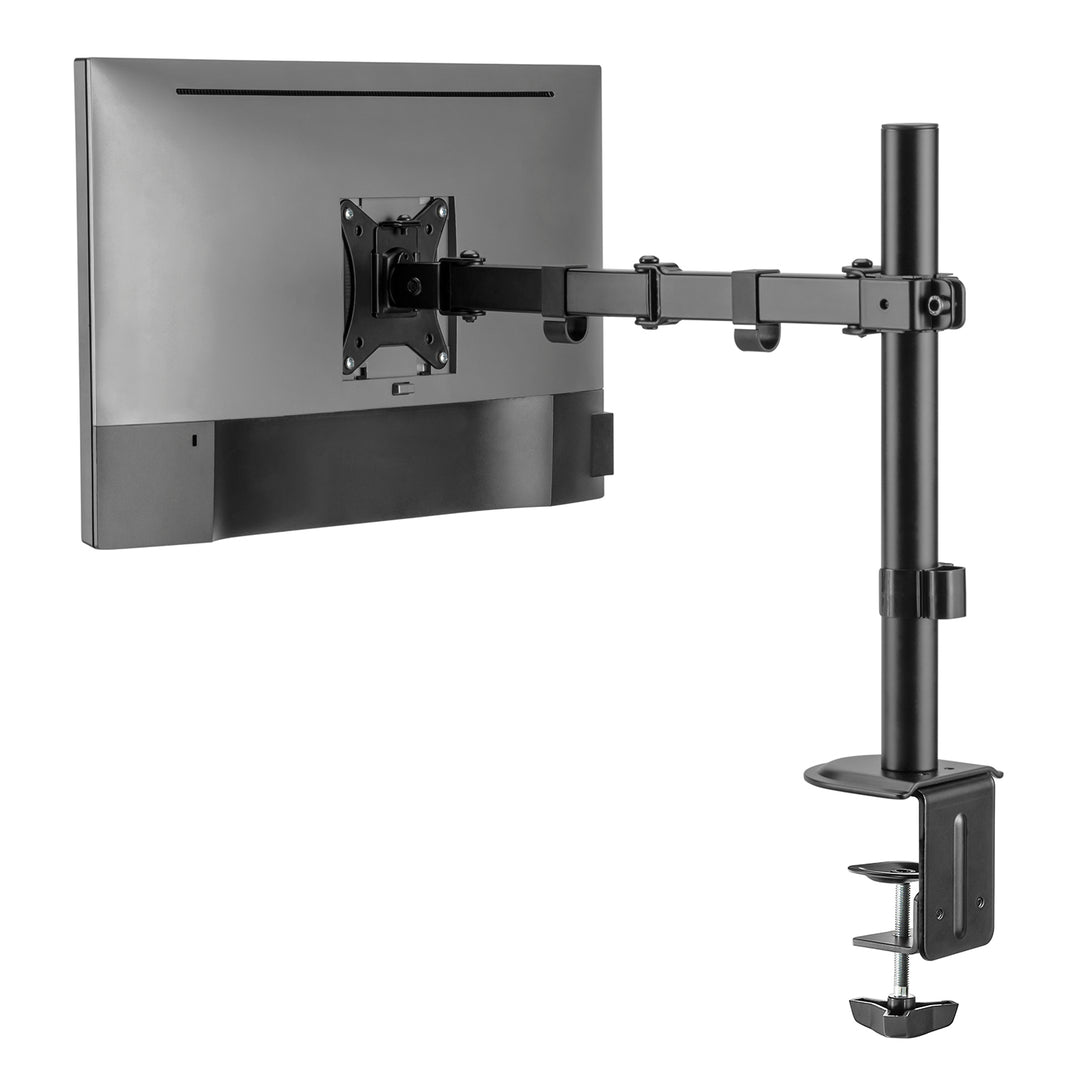 Maclean MC-753N LCD Monitor Desk Mount 17-32" 9kg VESA 75x75 100x100 Single Arm Extendable Adjustable