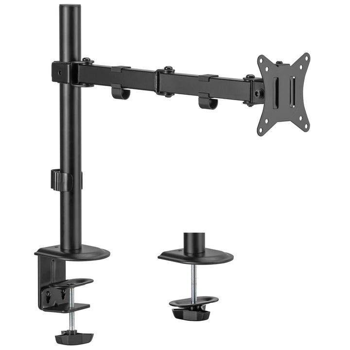 Maclean MC-753N LCD Monitor Desk Mount 17-32" 9kg VESA 75x75 100x100 Single Arm Extendable Adjustable