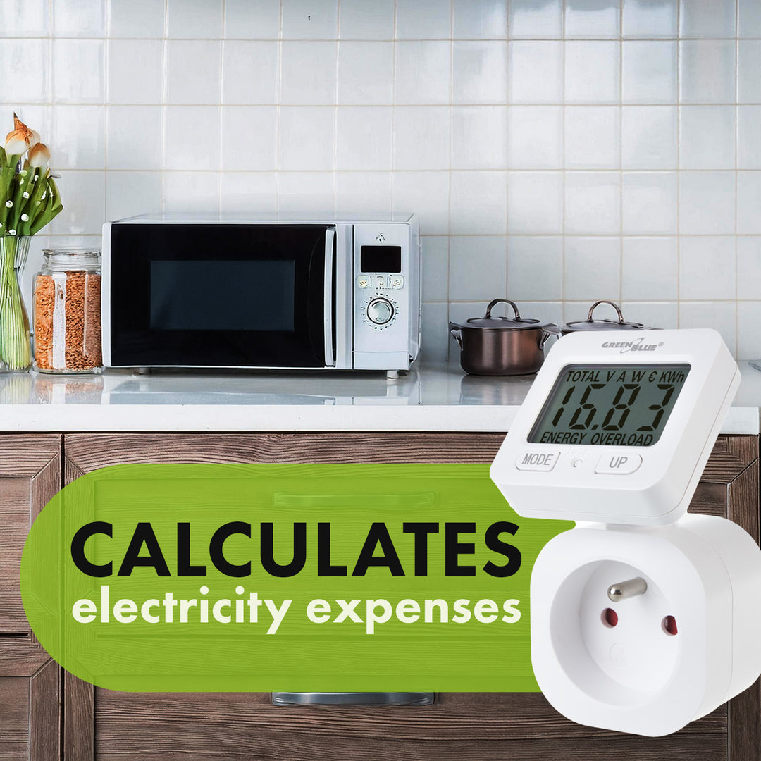 GreenBlue energy meter, wattmeter, 16A, max. 3680W, sub-memory, GB615 F
