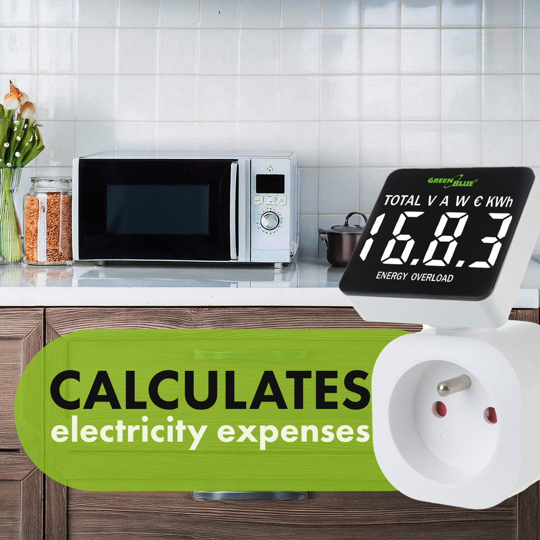 GreenBlue energy meter, wattmeter, 16A, max. 3680W, sub-memory, GB620 E
