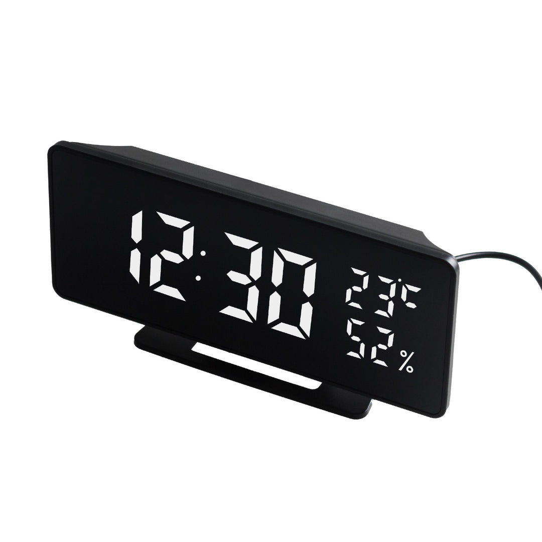 GreenBlue GB395 Digital LED Alarm Clock - Temperature Humidity Thermometer Hygrometer Large Display USB Powered