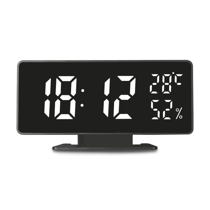 GreenBlue GB395 Digital LED Alarm Clock - Temperature Humidity Thermometer Hygrometer Large Display USB Powered