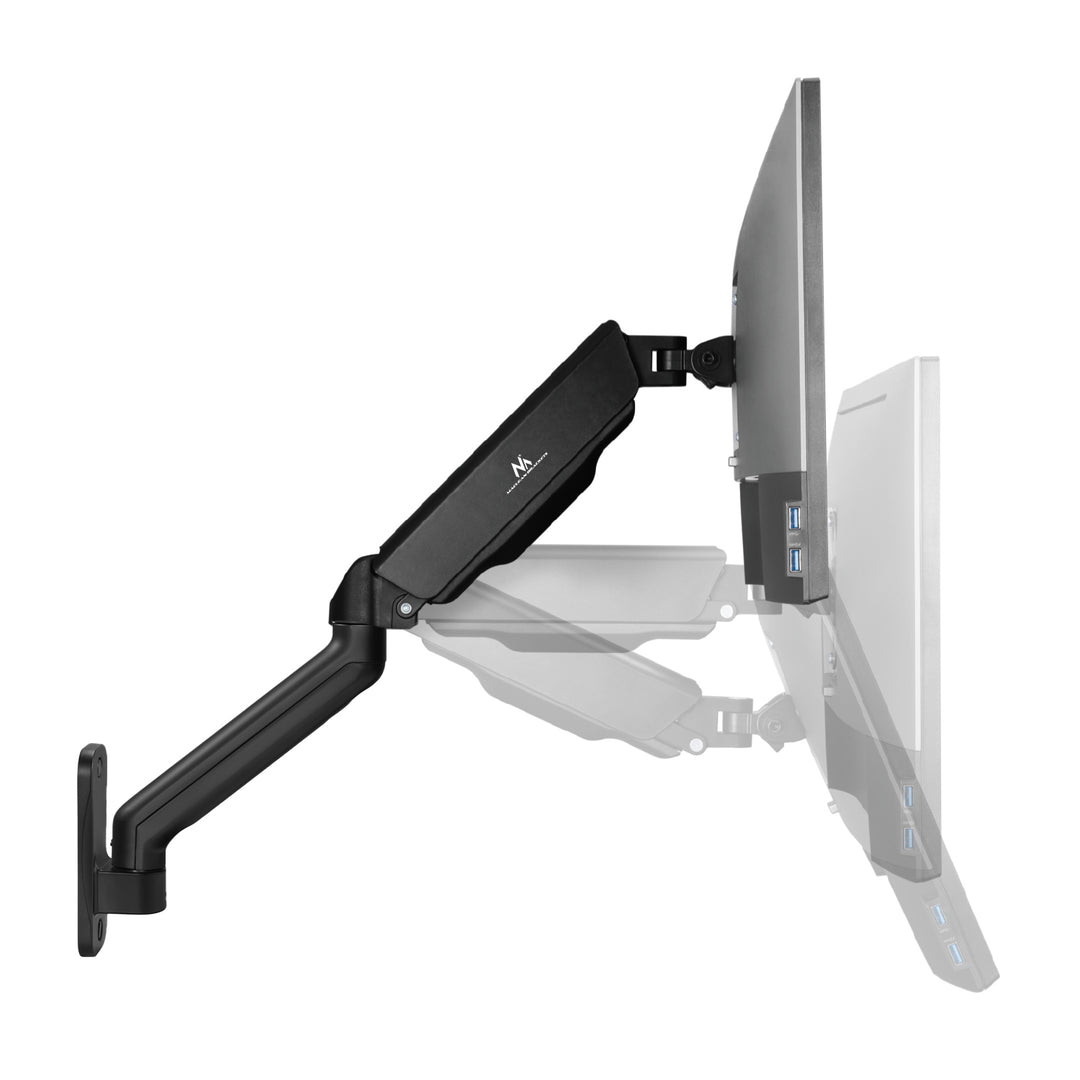 Maclean MC-332 Double Arm Monitor Wall Mount, 17-32", 9kg max, Computer Screen Holder