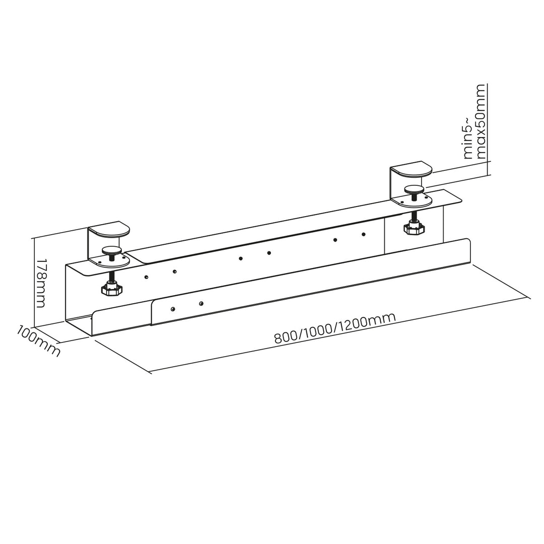 Maclean under-desk cable organizer, 5kg max, MC-333