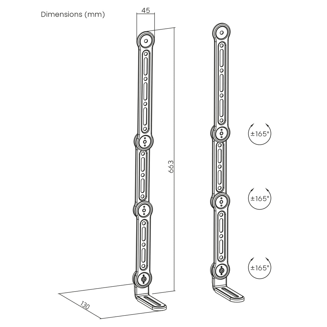 Maclean universal VESA mount for soundbar, 15kg max, MC-335