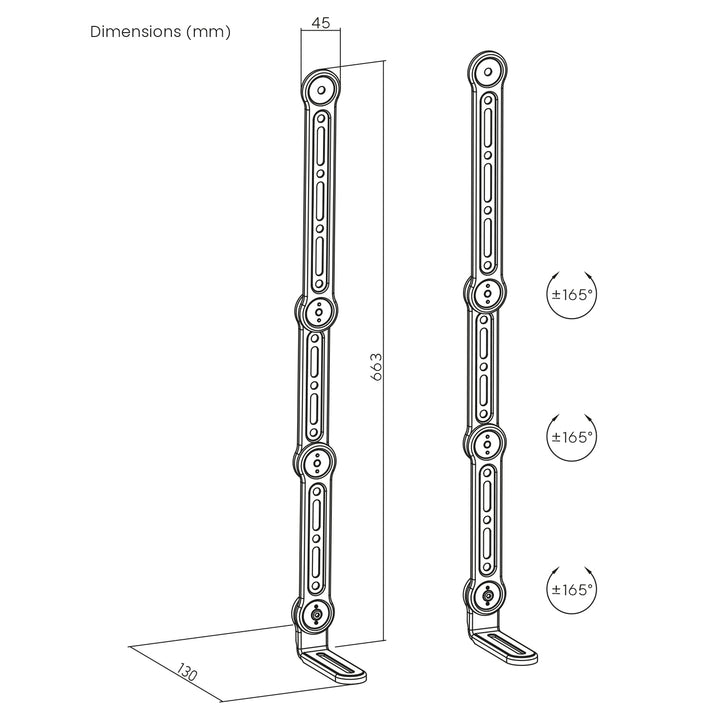 Maclean universal VESA mount for soundbar, 15kg max, MC-335