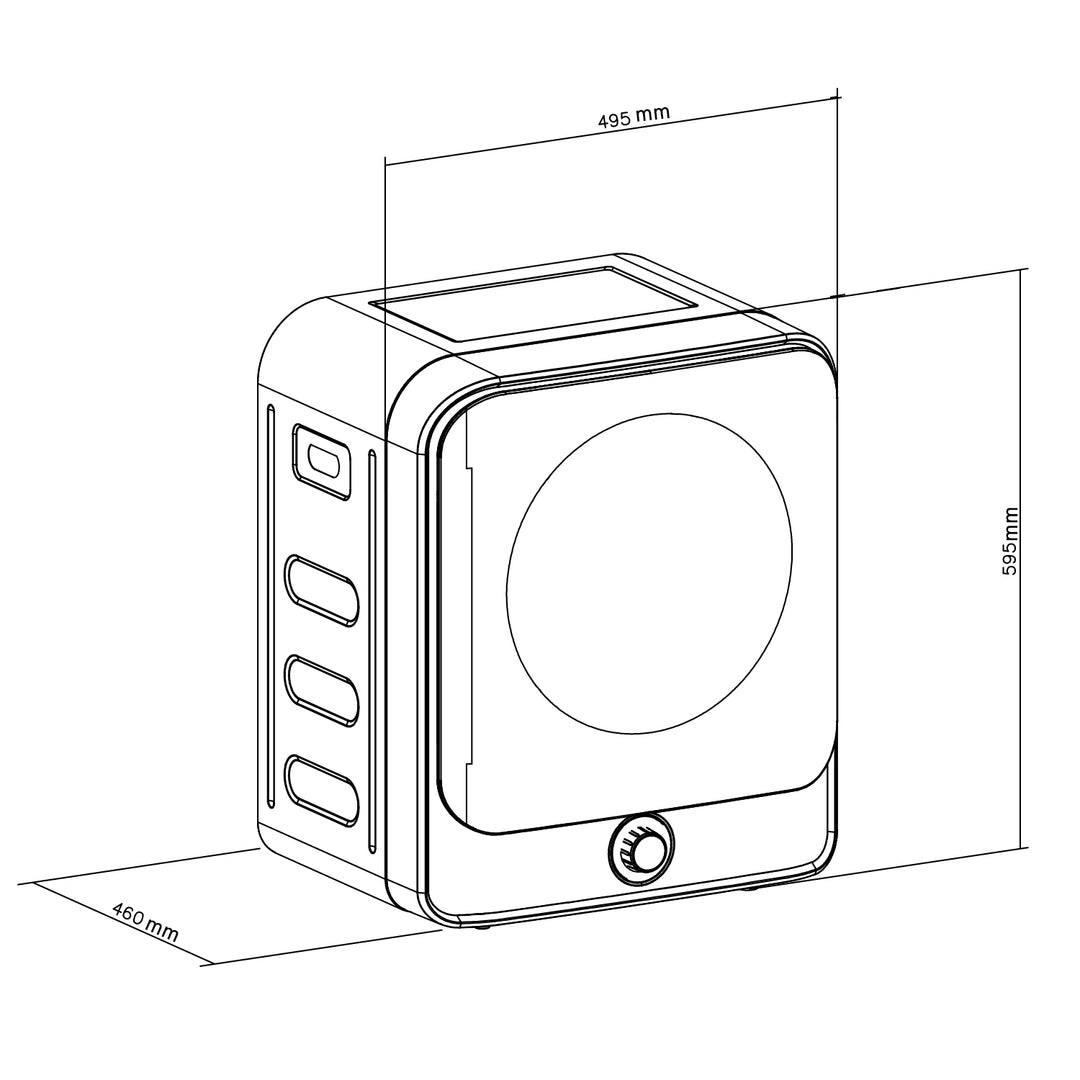 GreenBlue GB415 Electric Tumble Dryer 3kg Machine Vented 5 Drying Modes with Accessories Free Standing Table Top Wall Mountable Compact