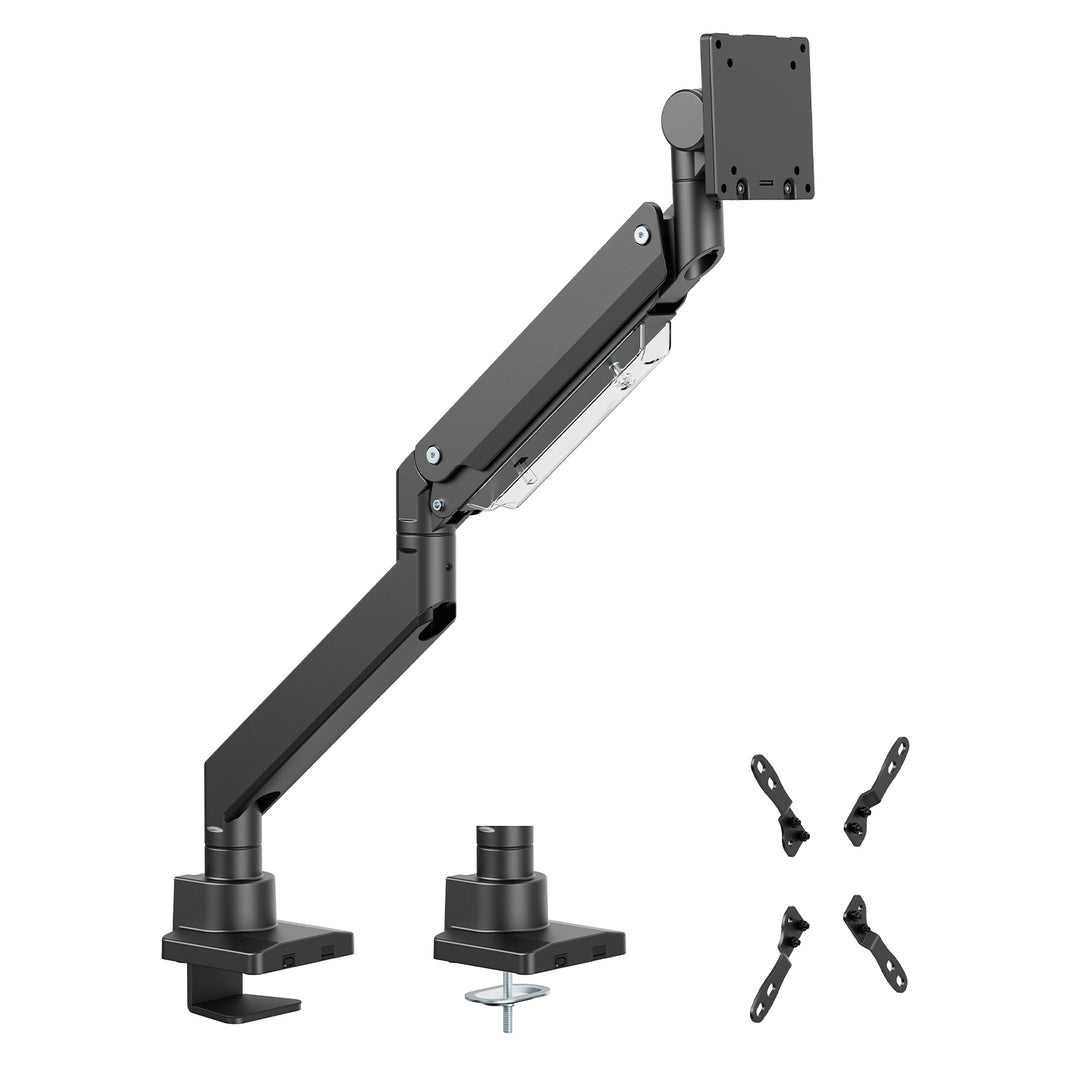 Maclean MC-968 Double Arm Monitor Mount with Gas Spring 17-57" 27 kg Heavy Duty Sturdy Full Motion Holder Bracket Max VESA 200x200