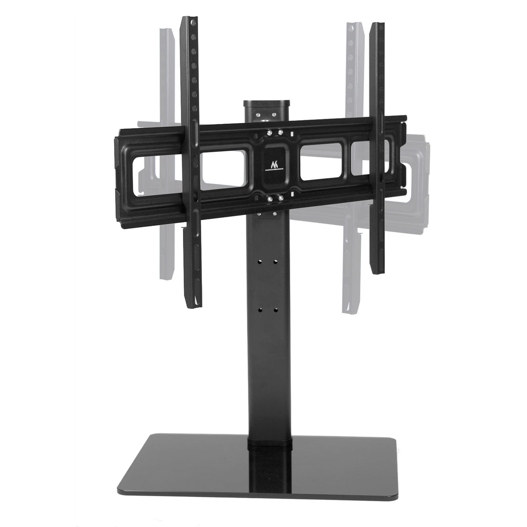 Maclean MC-386 Universal TV Stand Base for Cabinet Dresser Table Desk 32" - 75" 40kg VESA 35° Rotating Temepred Glass Adjustable TV Height Powder Coating