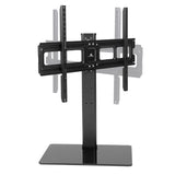 Maclean MC-386 Universal TV Stand Base for Cabinet Dresser Table Desk 32" - 75" 40kg VESA 35° Rotating Temepred Glass Adjustable TV Height Powder Coating