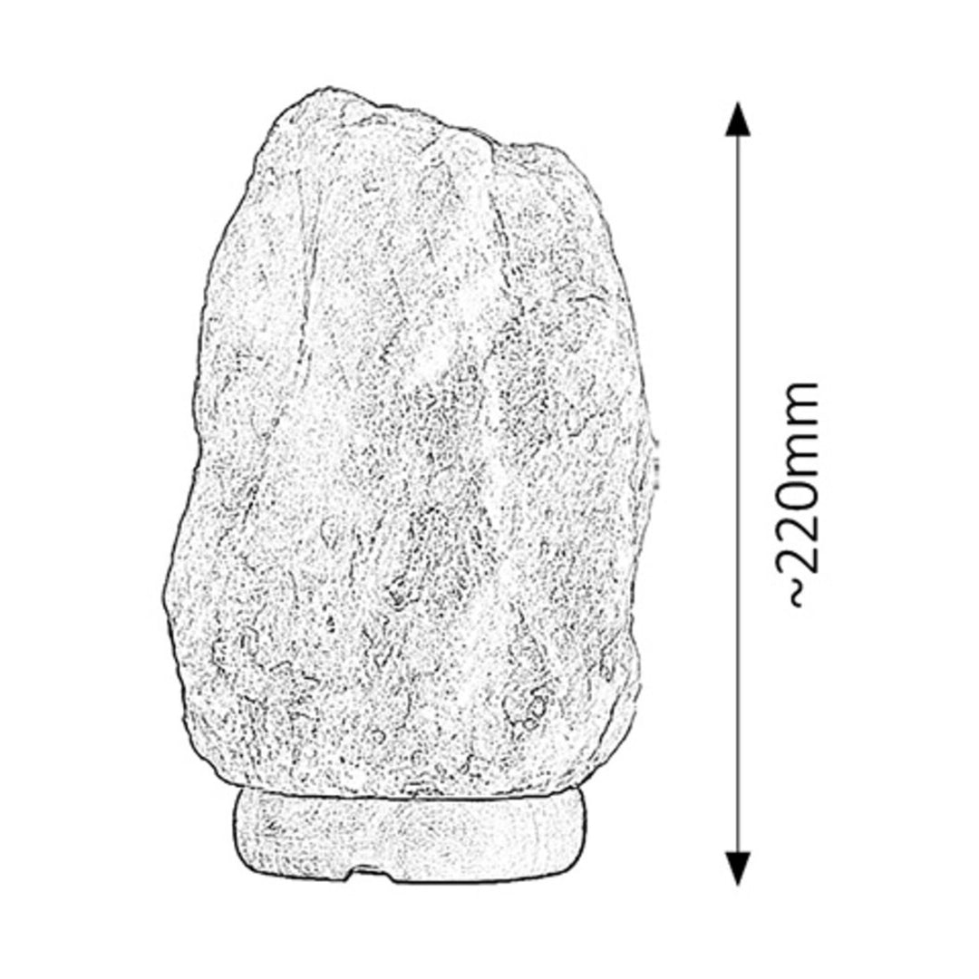 Rabalux Rock är en dekorativ saltlampa i medelhavsstil med en effekt på 15W och E14-sockel.