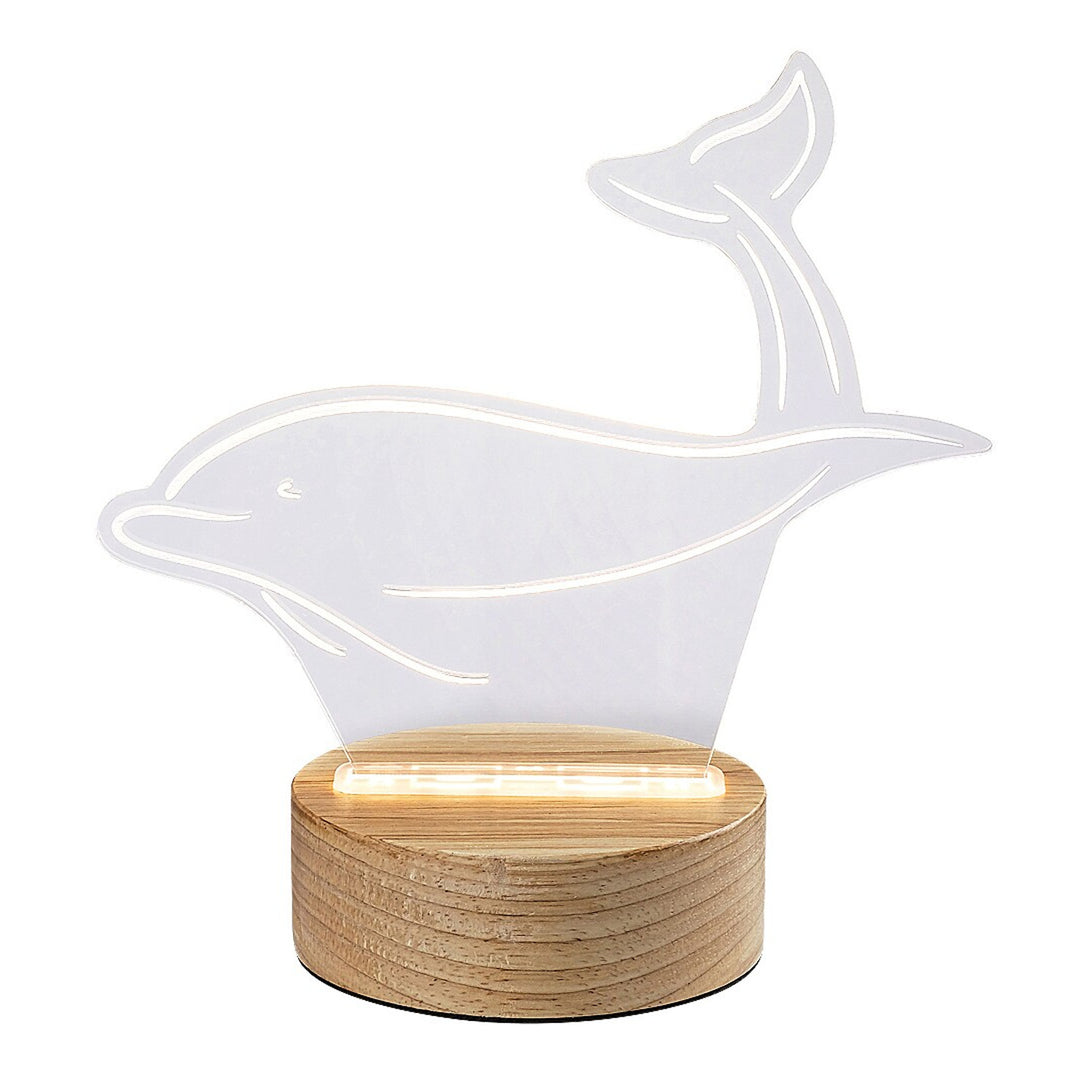 Rabalux Akali is a decorative LED lamp featuring a dolphin motif, with a power of 2W.