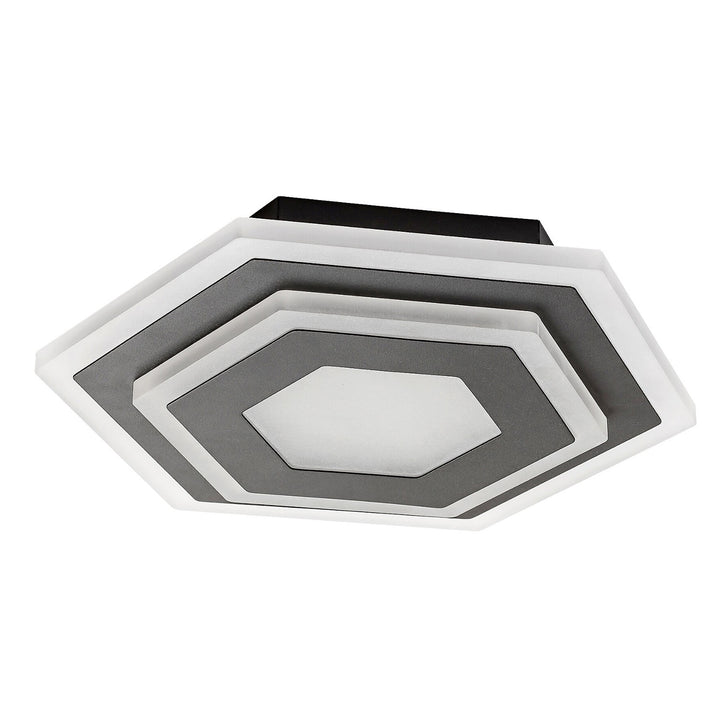 Rabalux Bitsi Hexagonal LED Lamp Ceiling Wall 23W Warm &amp; Cold White Adjustable Fixture with Light Source Decorative Art Deco