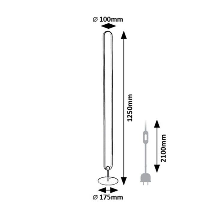 Rabalux lamp, standing, LED 19W, RGB, with remote control, Barto