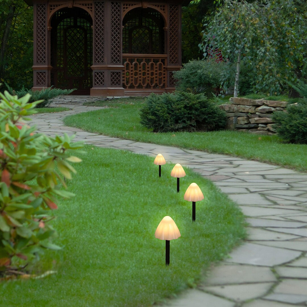 Rabalux solar lights, 10 fixtures, LED, IP44, mushroom-shaped shade. Model: Skadar.