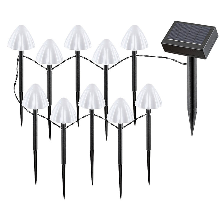 Rabalux solar lights, 10 fixtures, LED, IP44, mushroom-shaped shade. Model: Skadar.