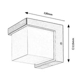 Rabalux lamp, outdoor, wall-mounted, LED 10W, IP54, black, Andelle
