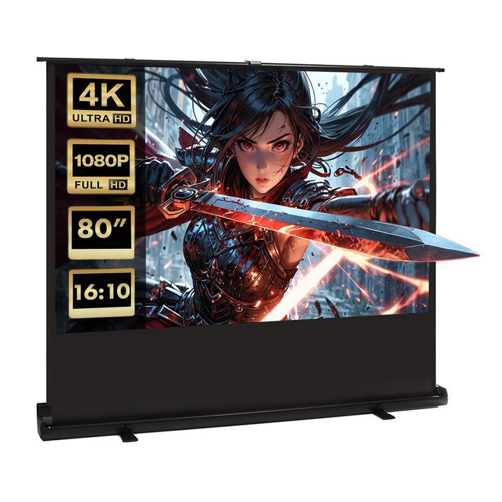 Maclean MC-211 Portable Projection Screen, Compact, Floor, 100", 4:3