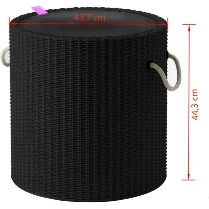 Keter Cool Stool 2in1 Cool Box &amp; Stool Outdoor Garden Seat Side Table Drink Cooler with Sitting Option Antrhacite Black Graphite