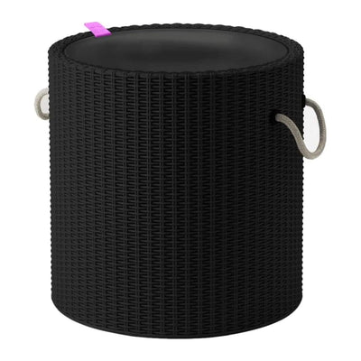 Keter Cool Stool 2in1 Cool Box & Stool Outdoor Garden Seat Side Table Drink Cooler with Sitting Option Antrhacite Black Graphite