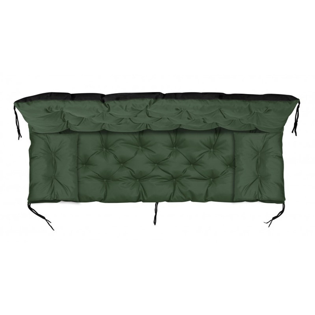 Green Garden Set Swing Cushion 180x60x50cm + 2 Pillows 42 x 42 cm Bench Cushions Outdoor Patio Balcony Seat Cushions Set