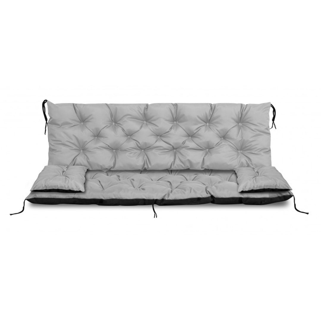 Garden set light grey 100x60x50cm + 2 cushions 42 x 42 cm