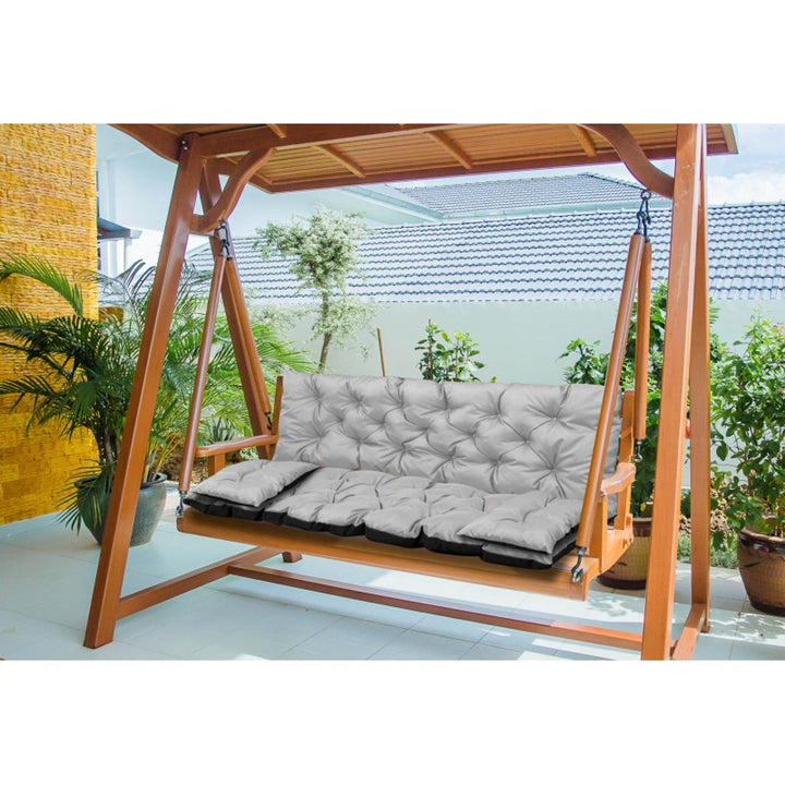 Garden set light grey 100x60x50cm + 2 cushions 42 x 42 cm