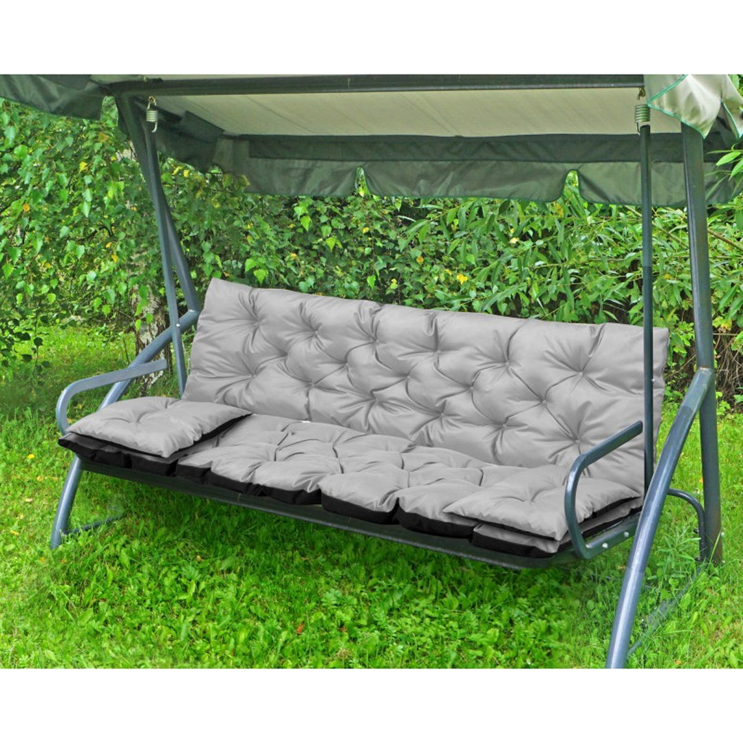 Garden set light grey 120x60x50cm + 2 cushions 42 x 42 cm