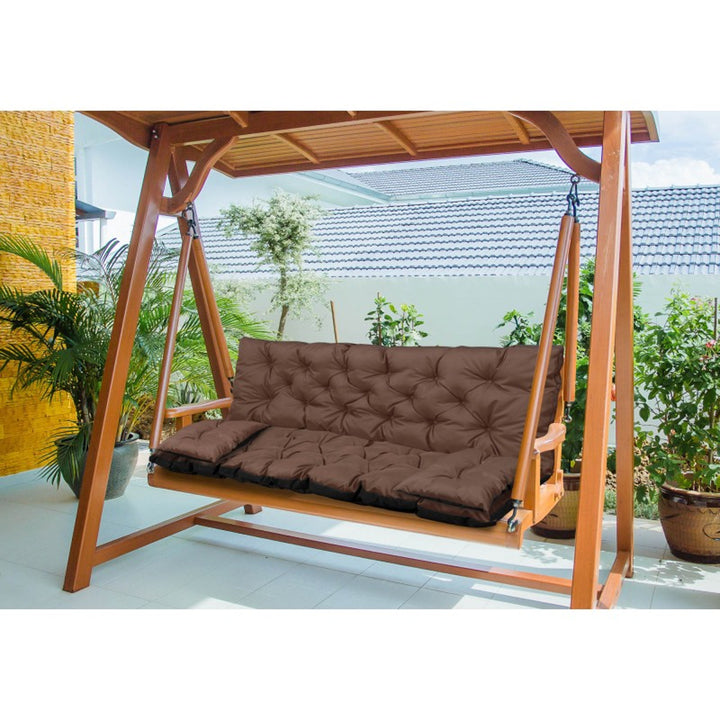 Garden set brown 100x60x50cm + 2 cushions 42 x 42cm