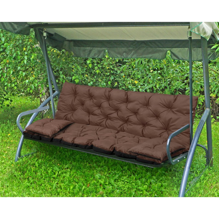 Garden set brown 120x60x50cm + 2 cushions 42 x 42cm