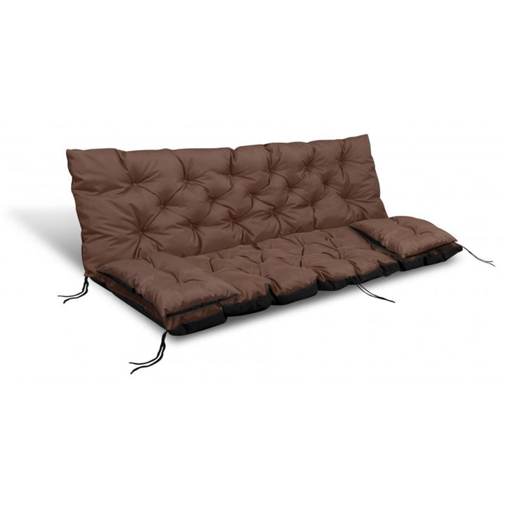 Garden set brown 120x60x50cm + 2 cushions 42 x 42cm