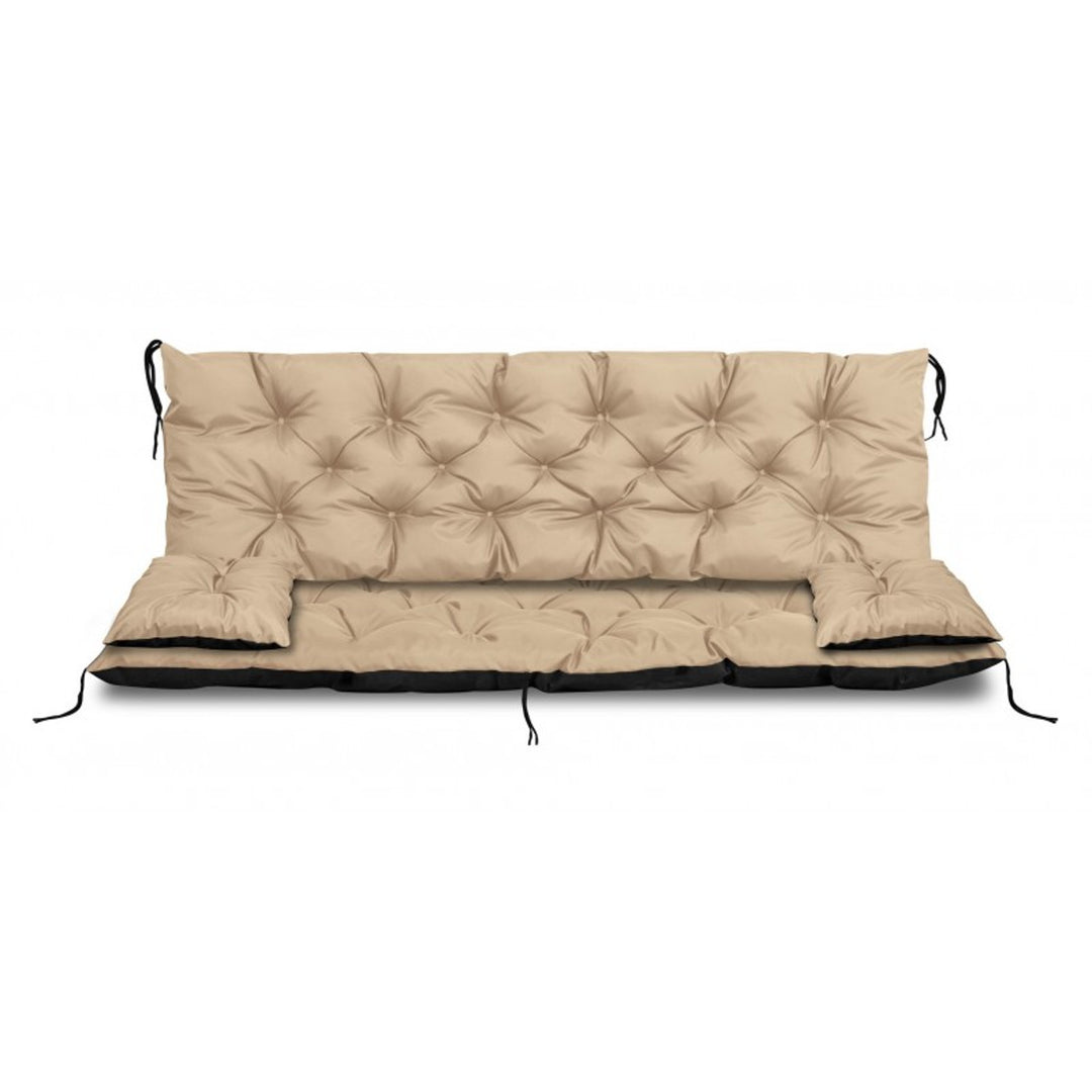 Beige garden set 120x60x50cm + 2 cushions 42 x 42cm