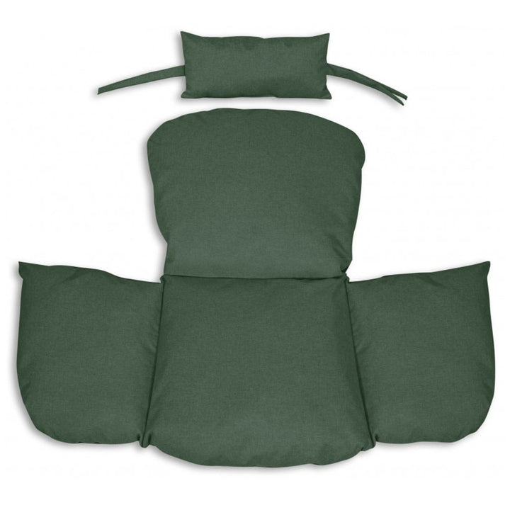 Garden cushion 112x113 cm for stork's nest hanging chair waterproof green