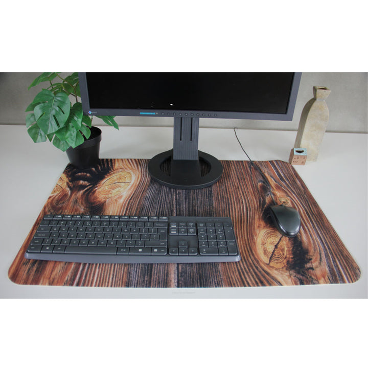 Bertoni's felt desk pad, sized at 50x70 cm, presents an intriguing Wood design, blending sophistication with practicality for your workspace.