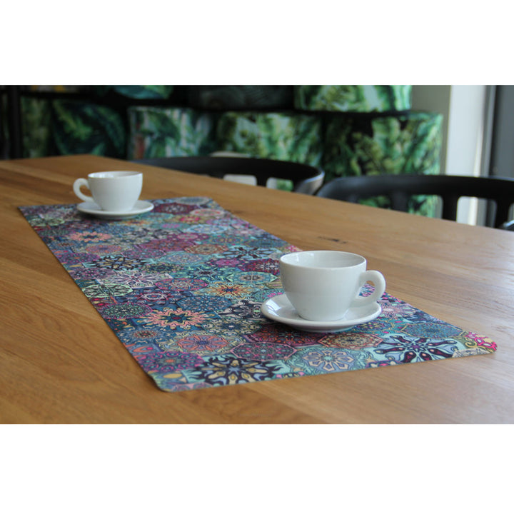 Bertoni Decorative Felt Table Runner 95x33cm Anti Scratch Tablecloth Printed Mandala Pattern Design