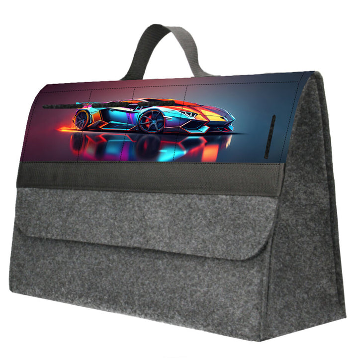 Arco Design Car Trunk Organizer Bag, 46x20cm, B-LUX Racing, Durable Storage Solution