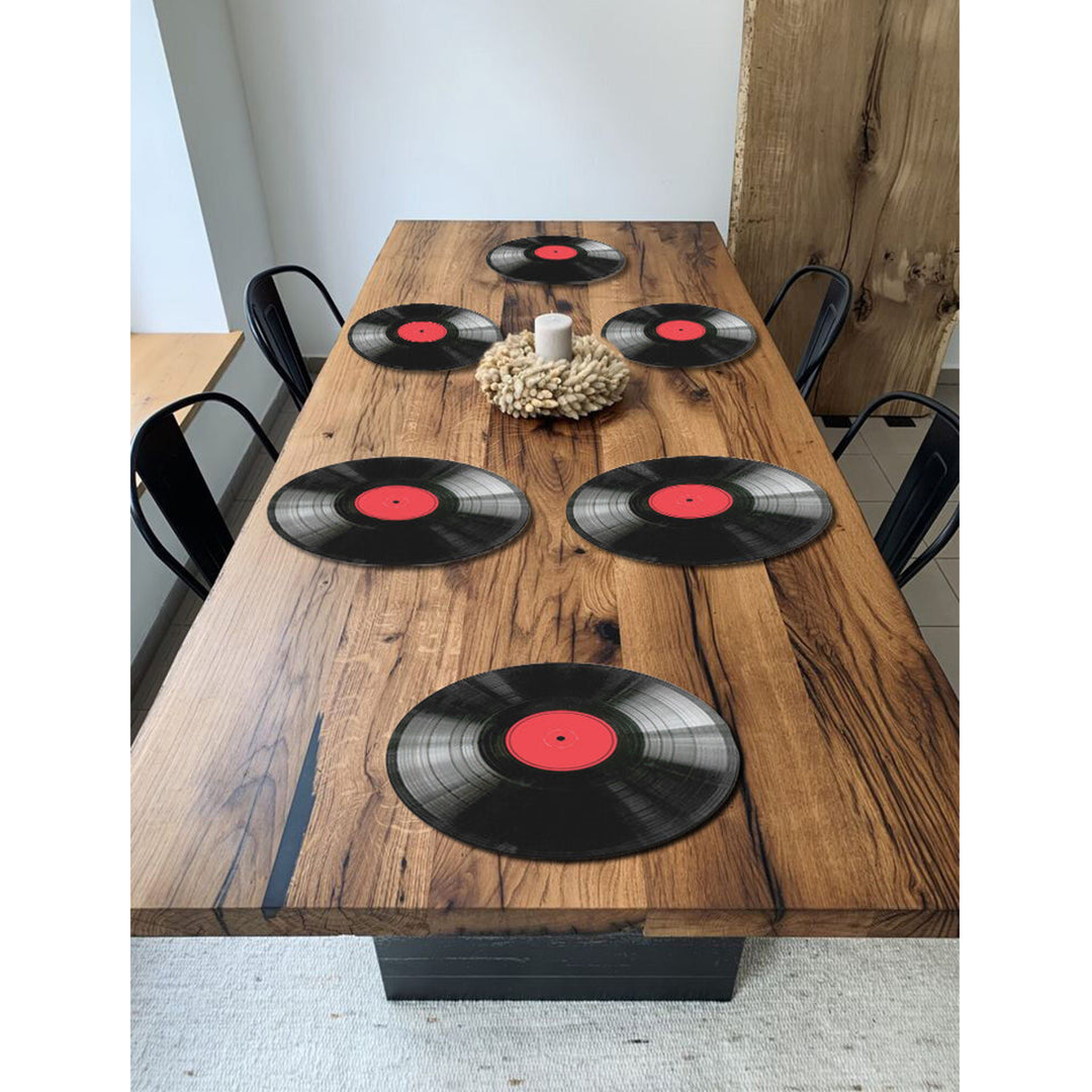 Bertoni Round Vinyl Table Mat Set – 6 Pieces, 33 cm Diameter