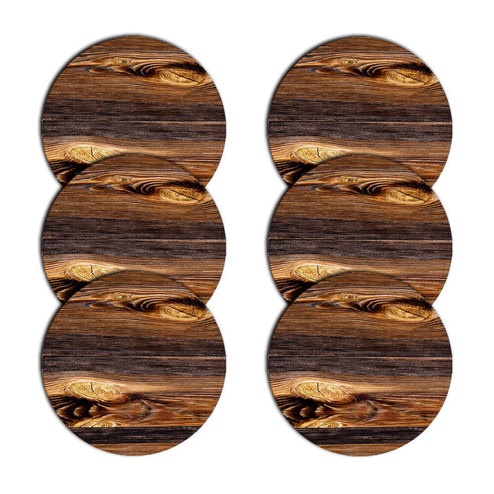 Bertoni Table Mat Set, Placemats, Under Plate Mats, 6 Pieces, Round, 33 cm, Wood