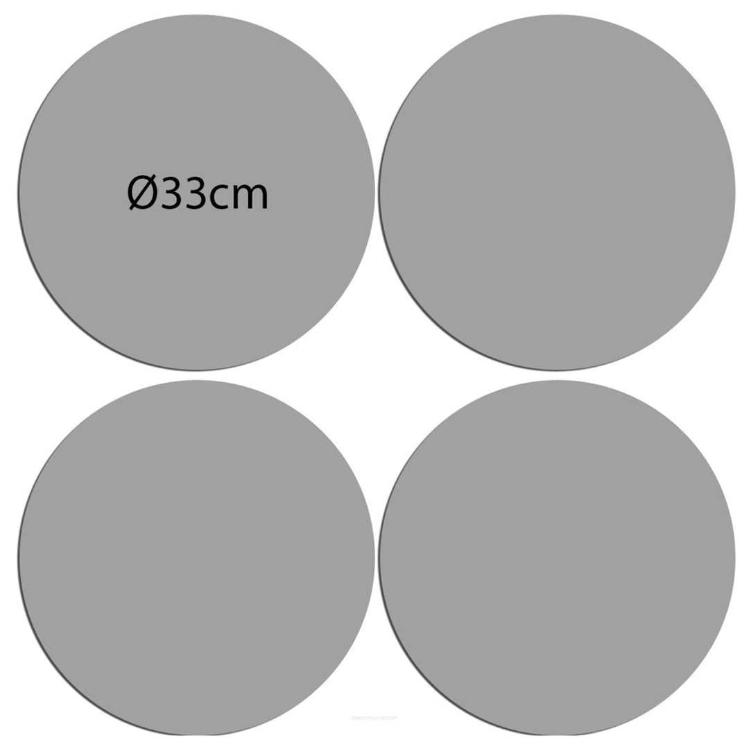 Bertoni Round Table Mat Set, 4 Pieces, 33 cm, Stylish and Durable,Pexeso Beige